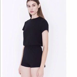 American Apparel Black T-Shirt Romper